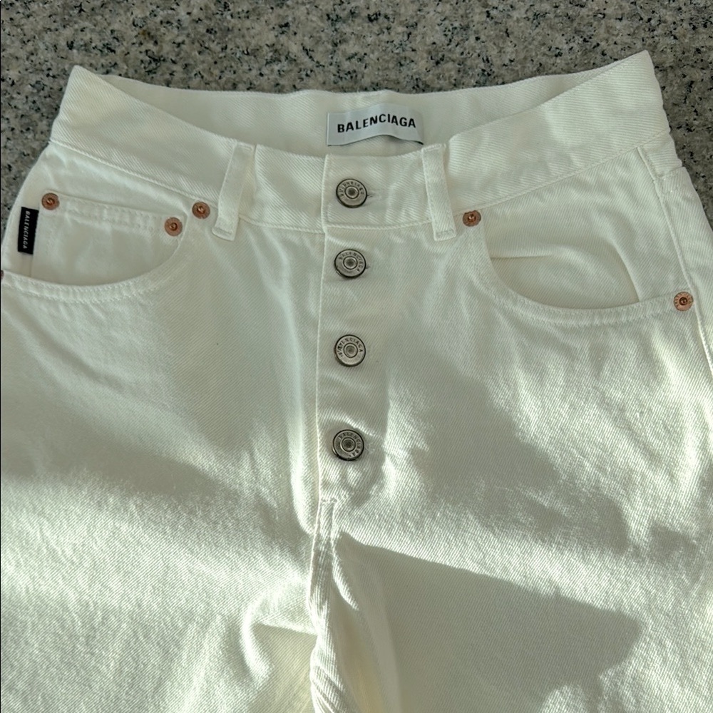 Balenciaga White Jeans